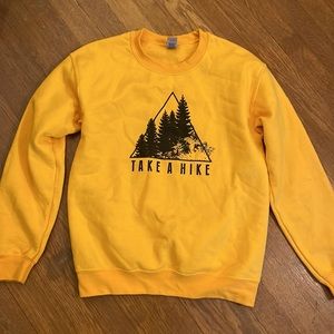 Mustard yellow crew neck